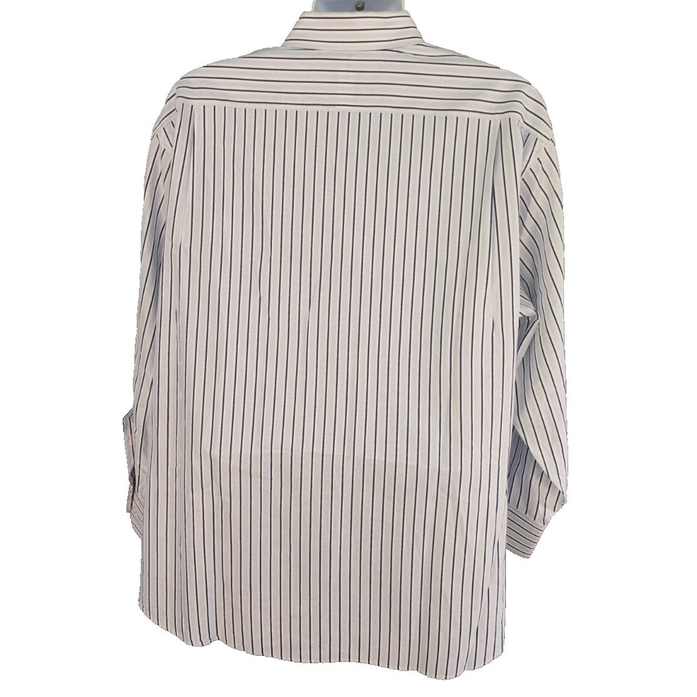 Tommy Bahama Shirt Mens 17.5 32/33 Cotton Stripe Long Sleeve Button Up Dress - Picture 3 of 4